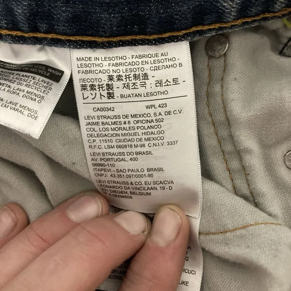 Levi 550 Relaxed Fit 5 Pocket Men’s Jeans 44x34 Light Wash Big & Tall